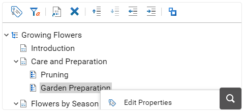 Specialized DITA Map Tree Editor