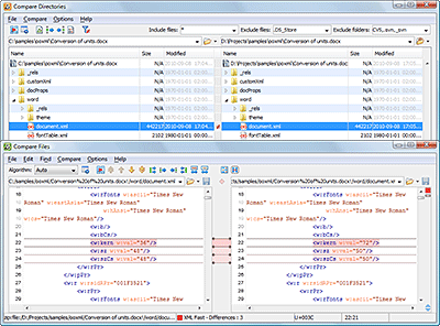 Comparing OOXML files