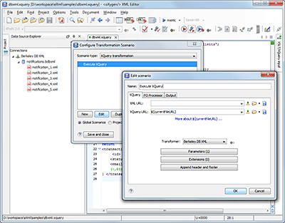 Configure Transformation Scenario Dialog