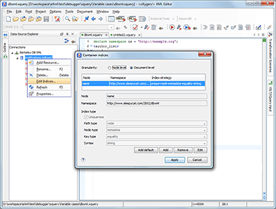 Edit Indices Dialog