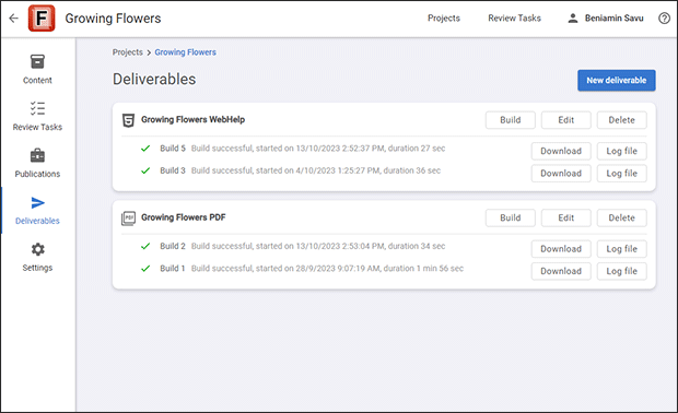 Publishing to WebHelp Responsive or PDF outputs