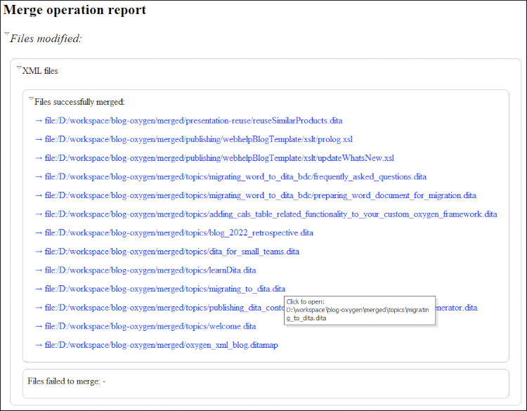 Comparing Directories with Change Tracking Report