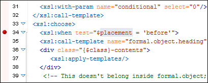 XSL Breakpoints