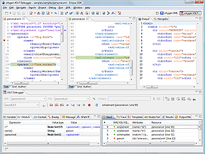 XSLT debugger perspective