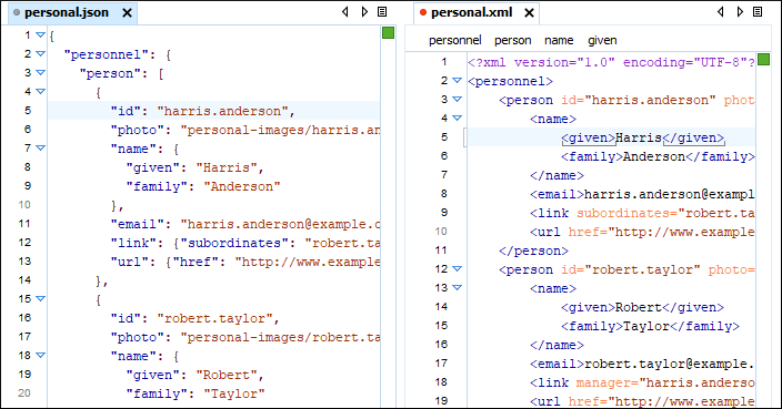 JSON to XML