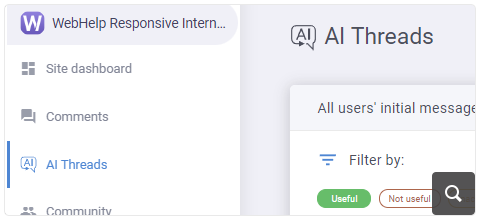 AI Assistant Threads Visible to Management Team