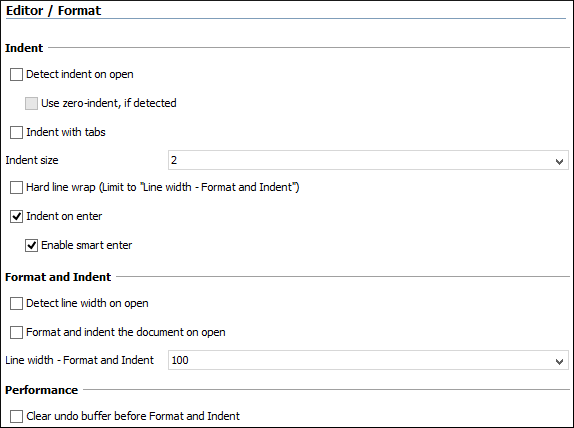 Format Preferences