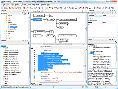 Visual Relax NG Schema Editor