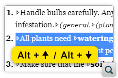 Re-order Block Elements With Keyboard Shortcuts