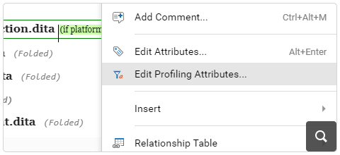 Edit Profiling Attributes