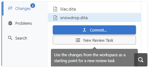 Create a Review Task with Changes Made in Your Personal Workspace