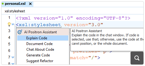 Access Quick Assist Actions From Vertical Stripe Icon