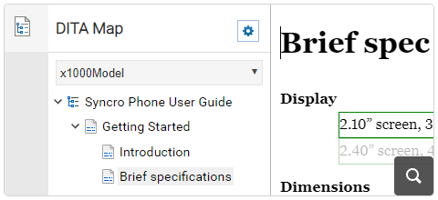 Set DITA Project and Context in DITA Map Pane