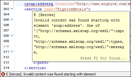 WSDL validation