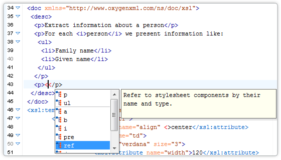 The XML Schema Documentation Dialog